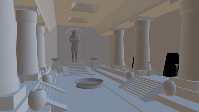 Egyptian Temple 3D Model
