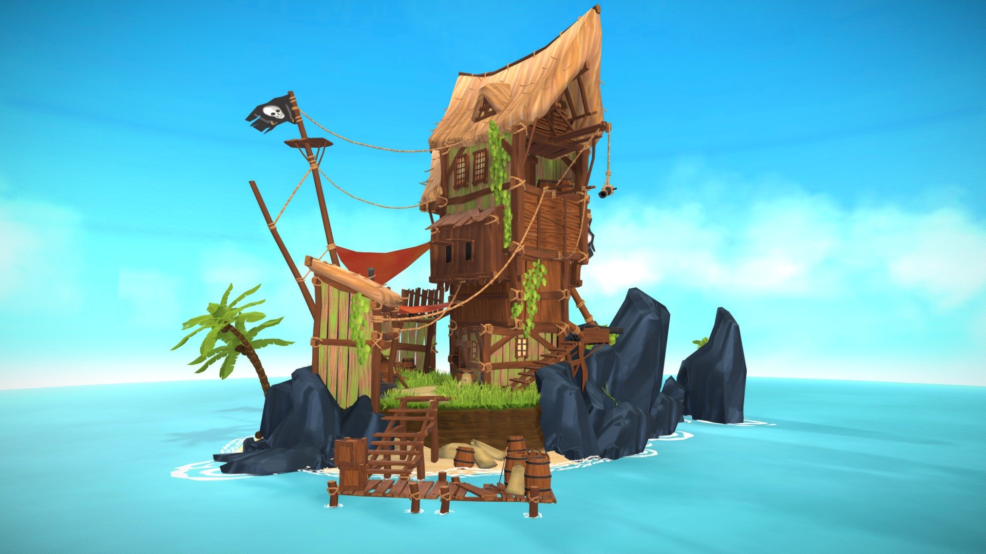 Pirate Island: Blacksmith's Bay - 3D model by viktor_colpaert [20b3c4d ...