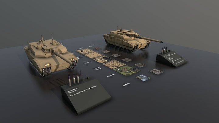 AMX-56 Leclerc - Textured 3D Model