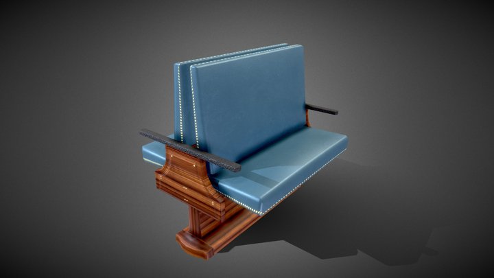 Train Car Bench 3D Model