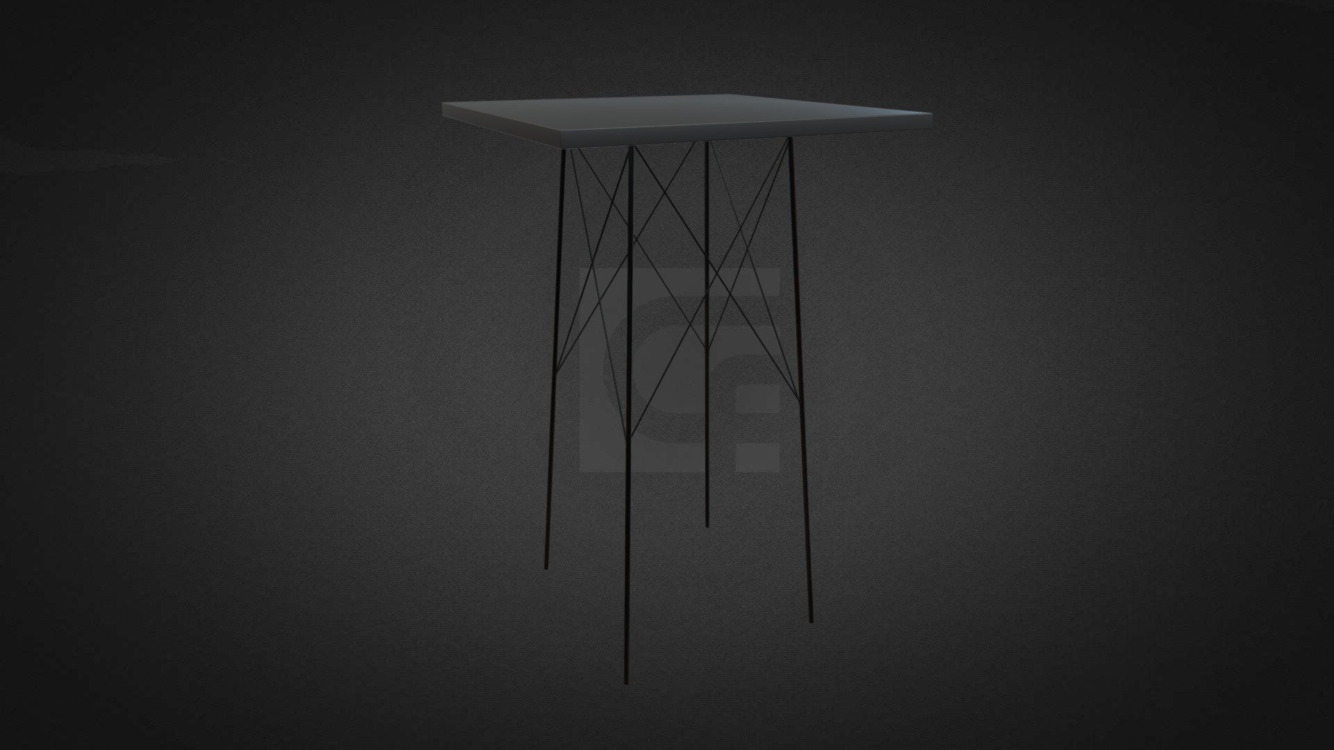 Eiffel Bar Table Hire — Sketchfab embed 3D viewer