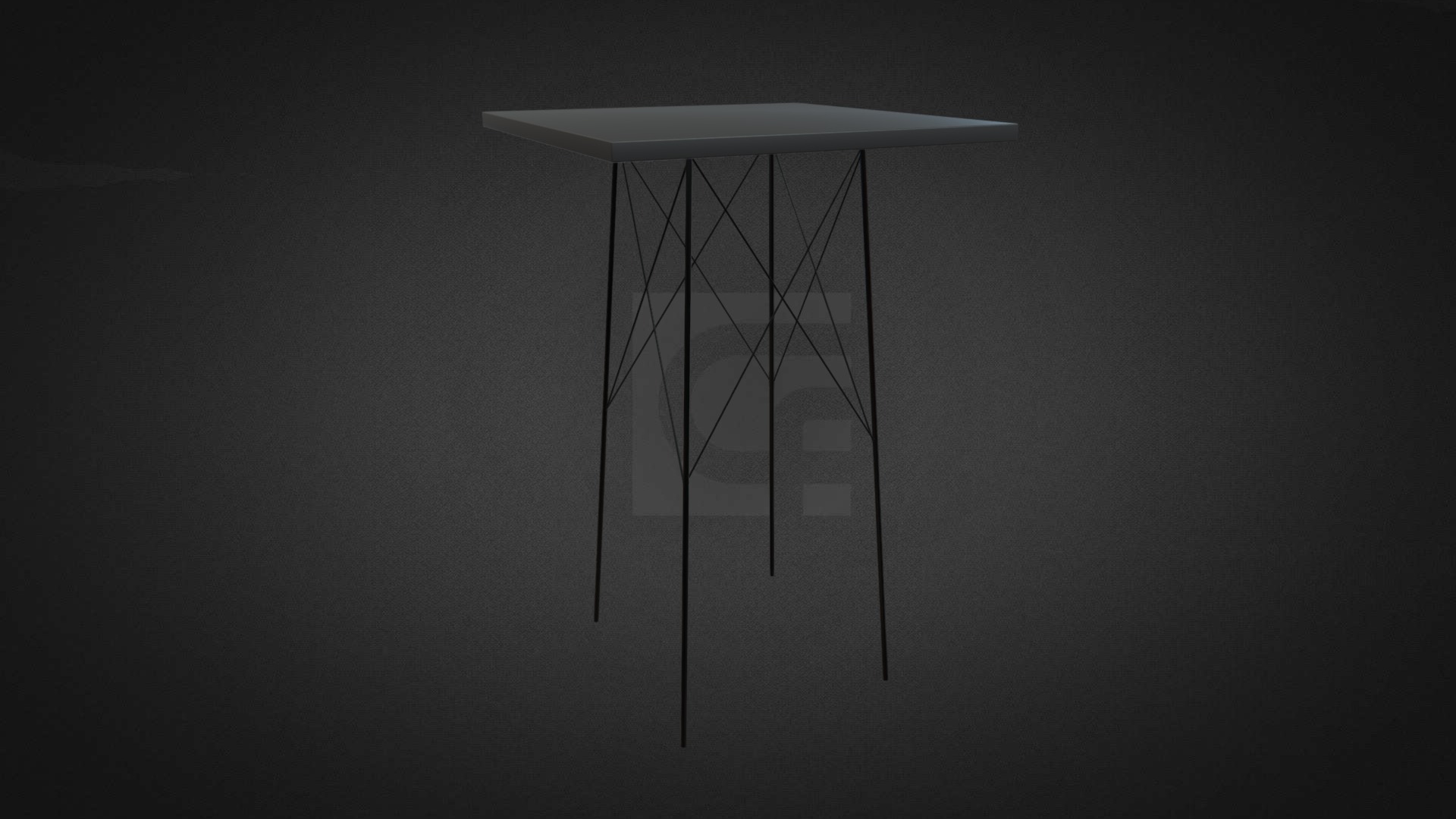 3D model Eiffel Bar Table Hire - This is a 3D model of the Eiffel Bar Table Hire. The 3D model is about a white lamp shade.