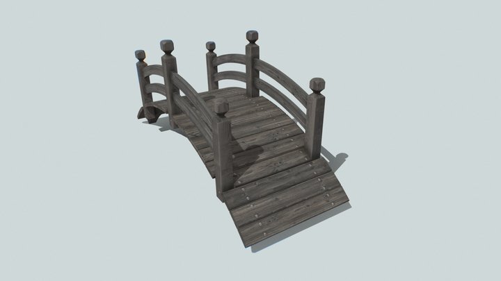 Wooden Bridge 3D Model