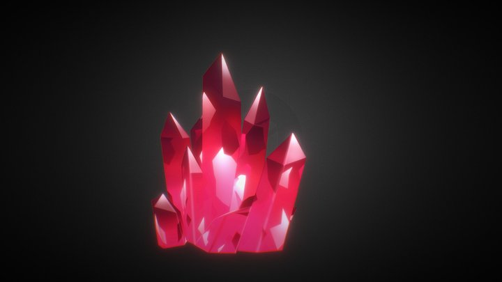 Red Crystal 3D Model
