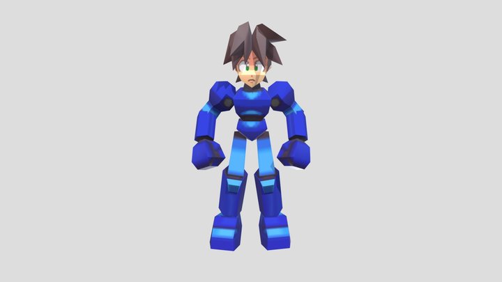 Nintendo 64 - Mega Man 64 - Mega Man No Helmet 3D Model