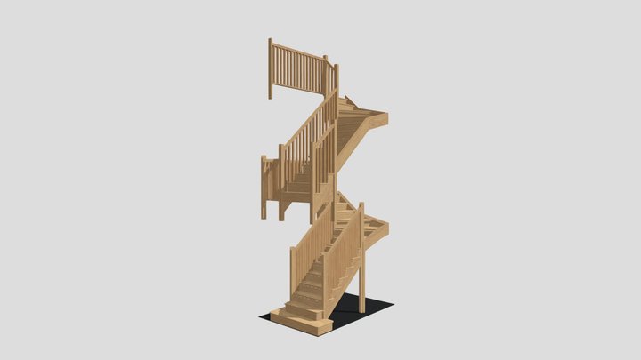 Hollow Meadow Stairs 3D Model