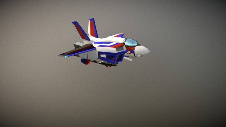 Macross VF-1A Angel Birds 3D Model