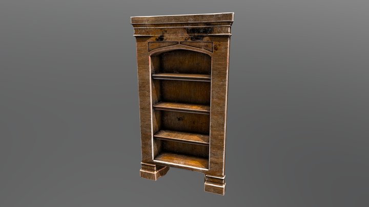 Medieval Bookcase 3D Model