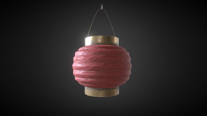 Chinese \ Japanese paper lantern chochin 3D Model