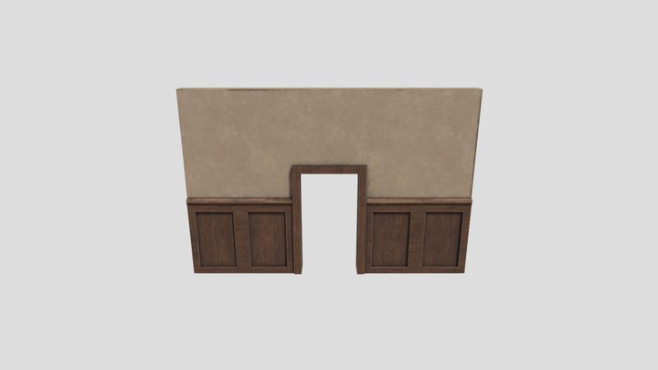 pared puerta tutorial 3D Model