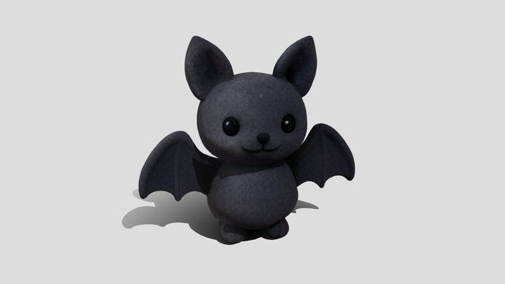 Cute Halloween Bat Doll 3D Model