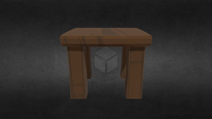 Low Poly Table 3D Model