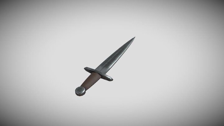 Iron dagger 3D Model