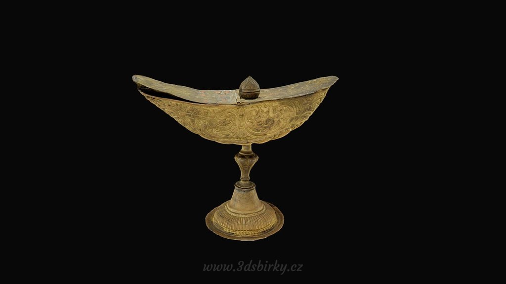 Oil lamp / Olejová lampa — Sketchfab embed 3D viewer