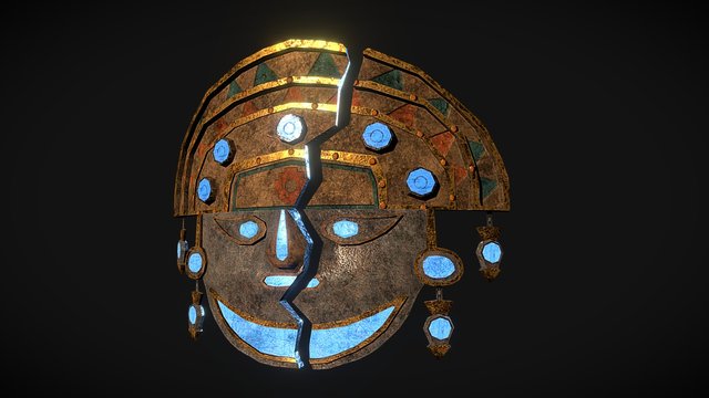 Inca Mask, broken 3D Model