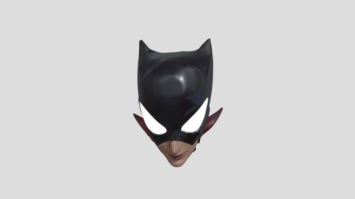 Animated bat-themed female superhero