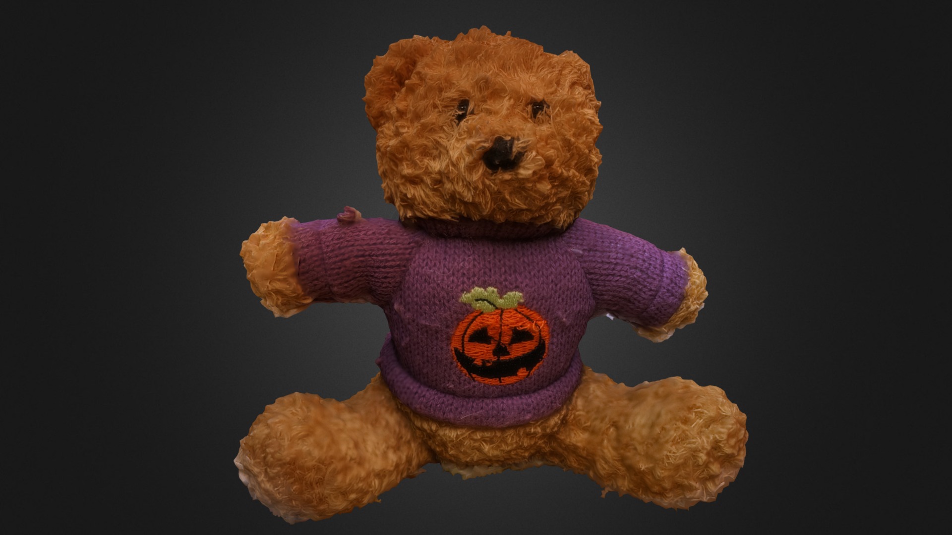 3D model Halloween Bear - This is a 3D model of the Halloween Bear. The 3D model is about a stuffed bear with a flower.