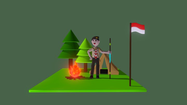 Indonesian Scout Movement 3D Model