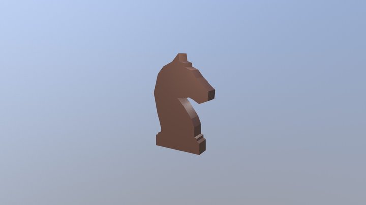 Bozza Cavallo Scacchi  in estrusione semplice 3D Model