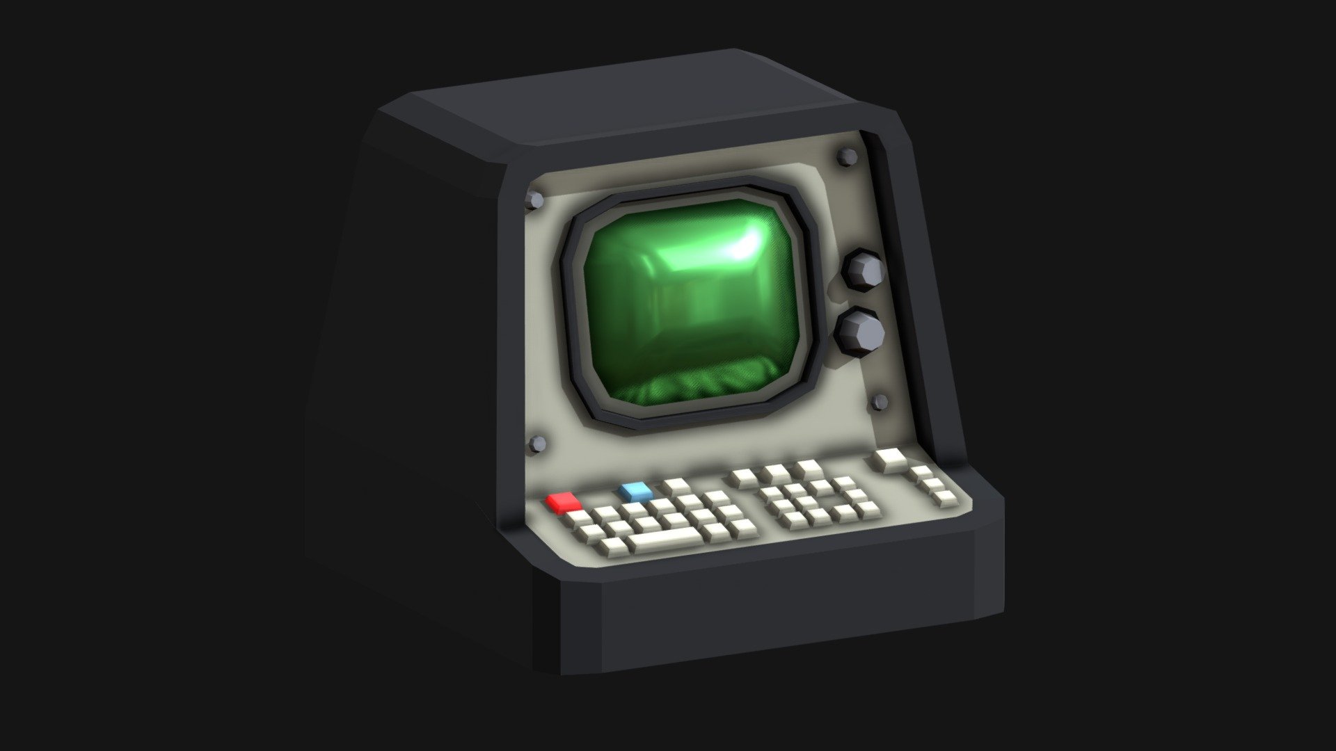 Fallout Terminal Desktop (Low Poly) - 3D model by Likonisa (@likonisa3D ...