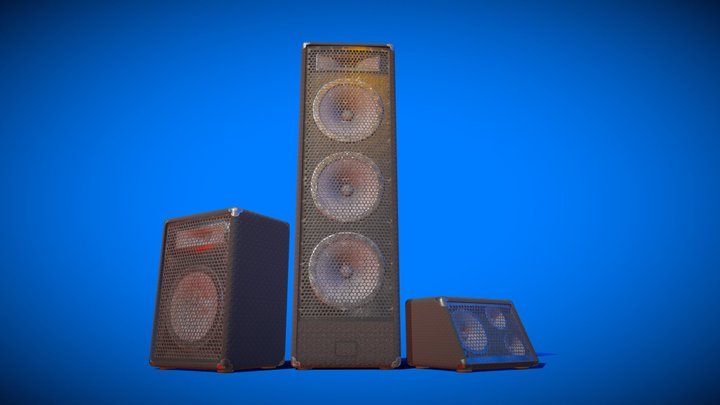 Events / Stage Speakers 3D Model
