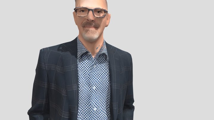 Andre mid 50s goatee_obj – Gratis 3D-model STL