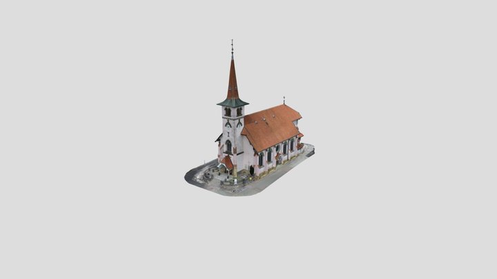 Eglise Paroissiale de Grolley, Suisse 3D Model