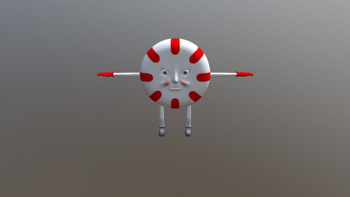 Candy "Cane" 3D Model