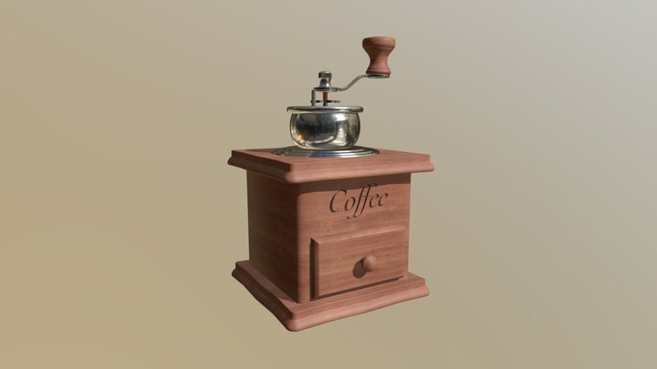 Vintage Coffee Grinder 3D Model