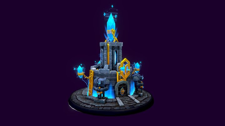Stylized Guard Tower - Arcane Magic 3D Model