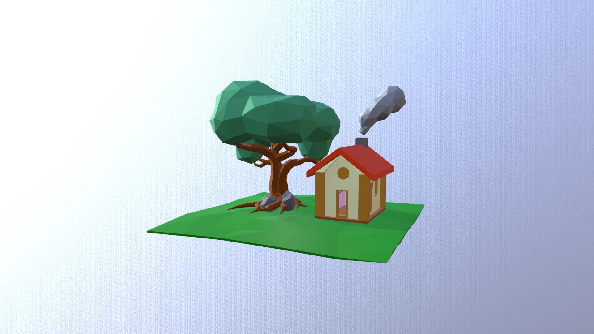 capanna+quercia low poly