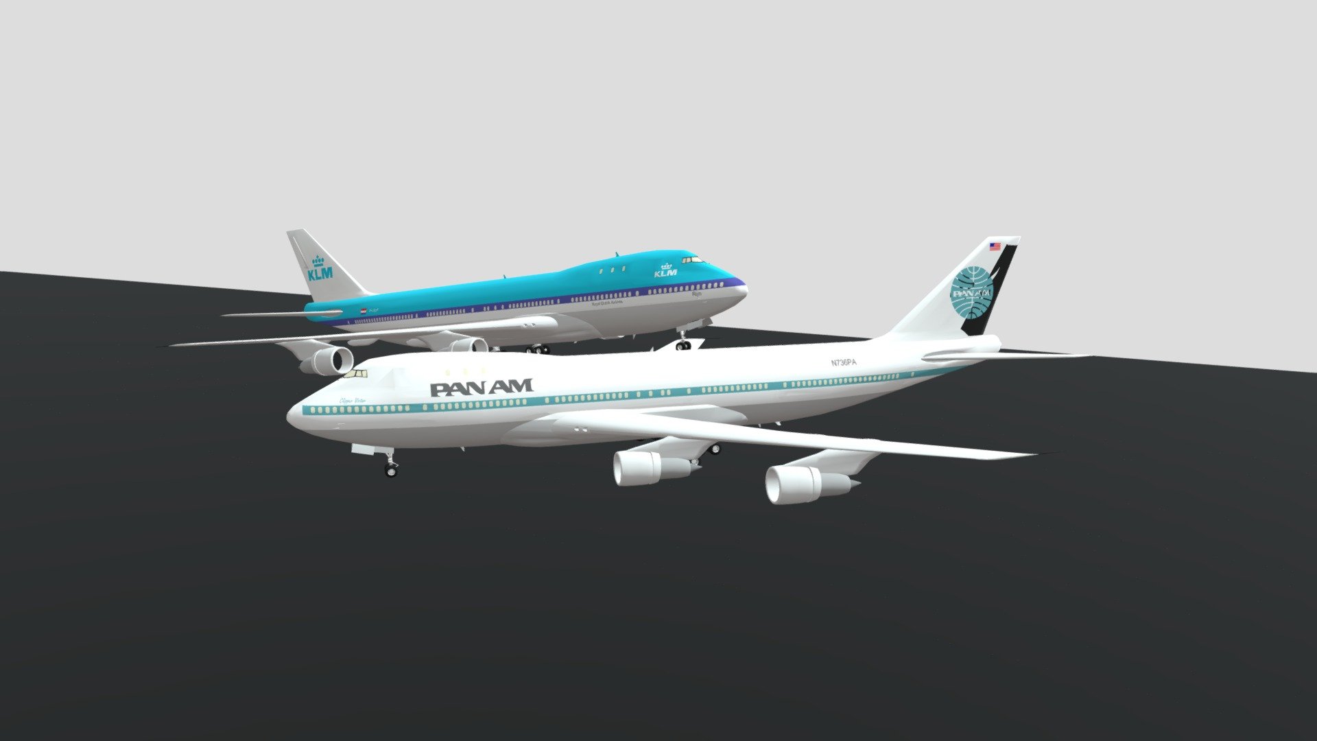 klm 4805 pan am 1736 - Download Free 3D model by zairiqzairiq [20d61ec ...