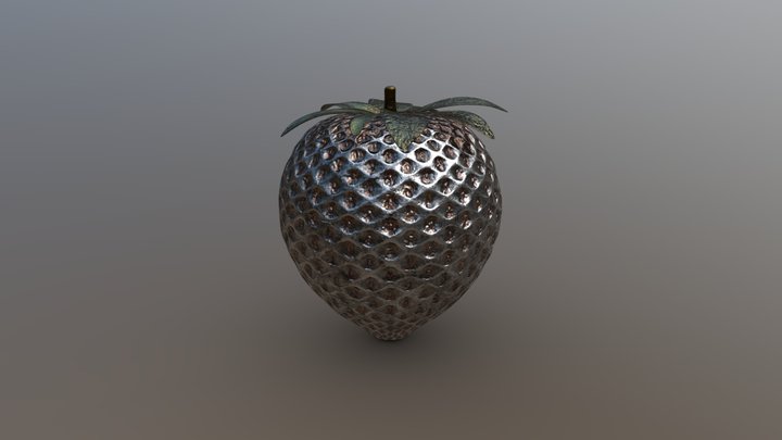 Metal Strawberry 3D Model