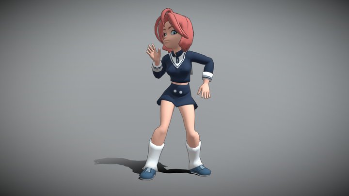School Girl Dancing 3D Model