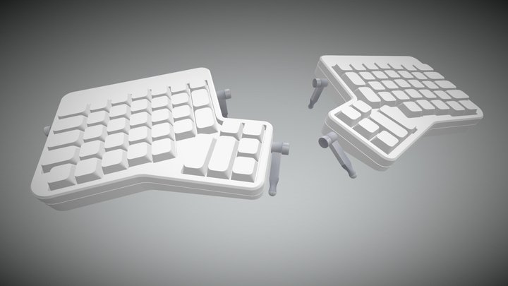 ErgoDox EZ 3D Model
