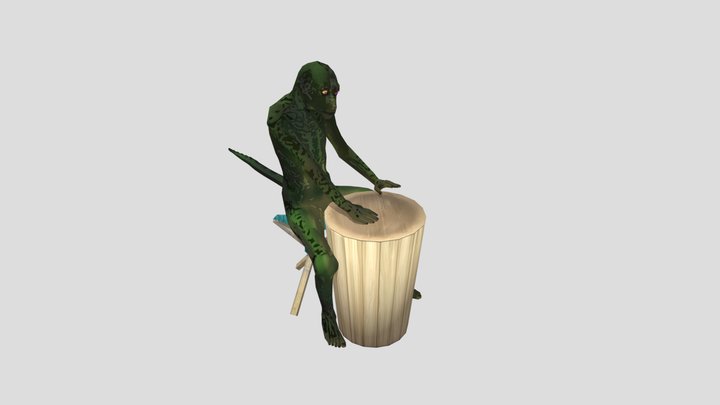 Devil Drummer 3D Model