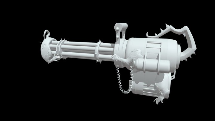 Ratking Minigun - NO TEXTURES 3D Model