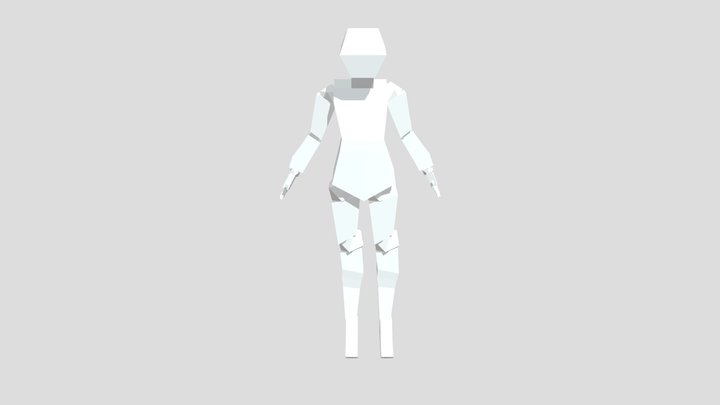 Blocky Man Base V1 3D Model