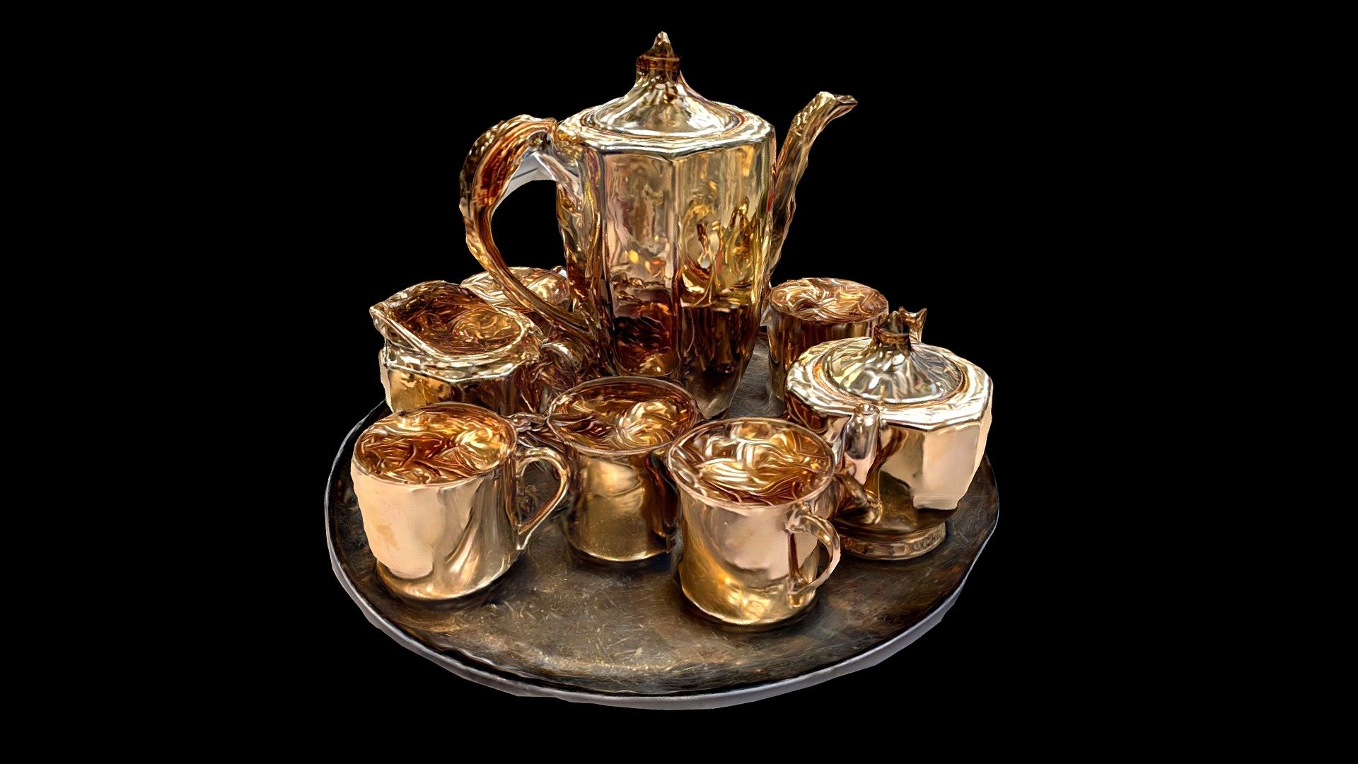 Scan of gold objects on a tray - Download Free 3D model by Florian ...