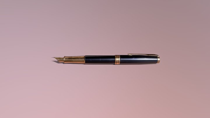 Parker Fountain Pen 3D Model