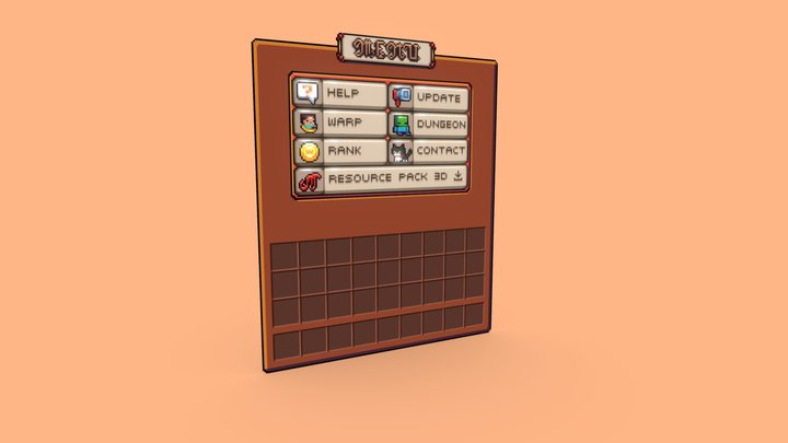 GUI Menu 3D Model