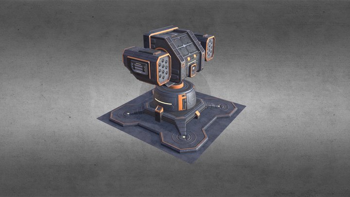 MissileTower1+_Building003 3D Model