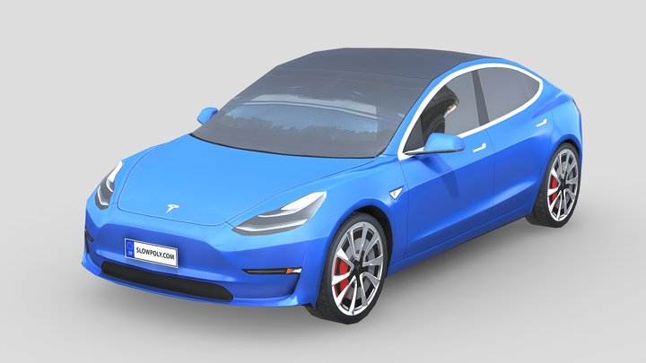 Tesla Model 3 2024 Modèle 3D