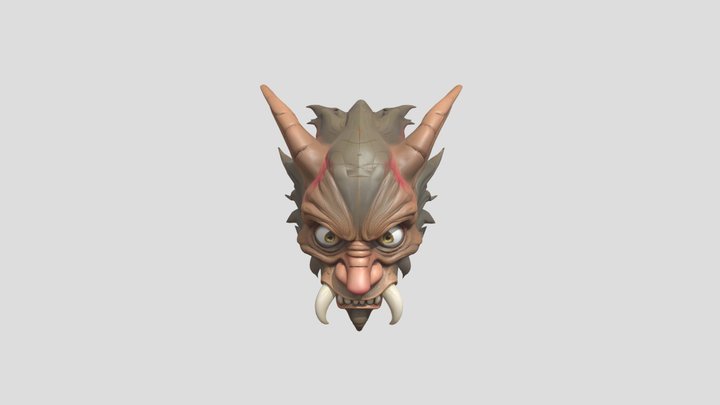 Chamanic Beast Mask 3D Model