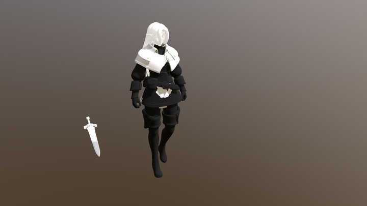 Idle to Walk 3D Model