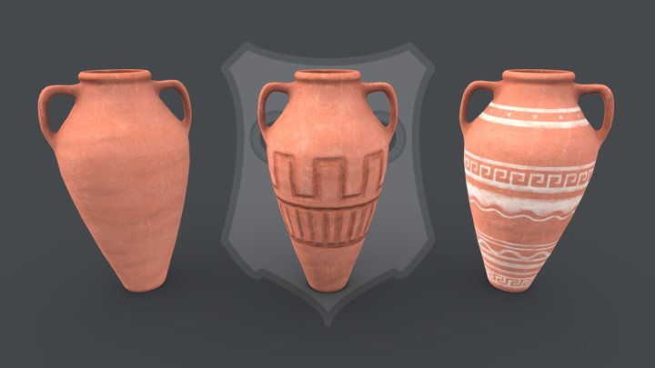 Pottery 6B Amphora 3D Model