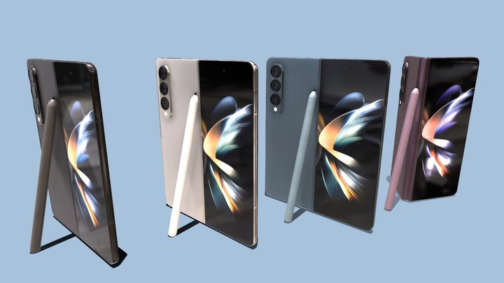 samsung galaxy z fold 4 3d model