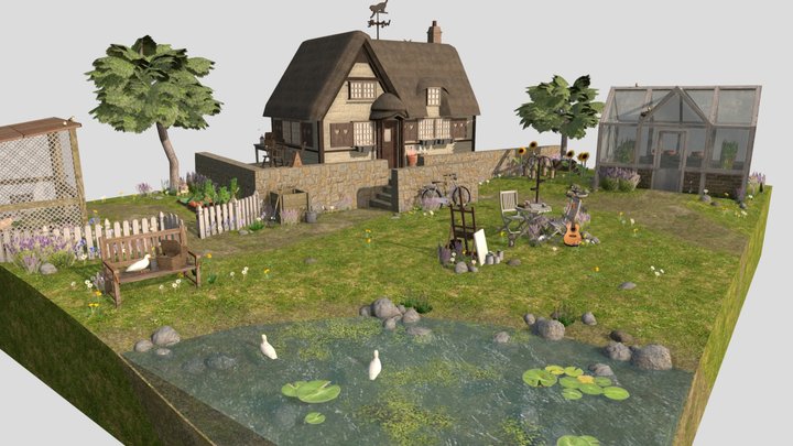 DAE Diorama - Grandma's House 3D Model