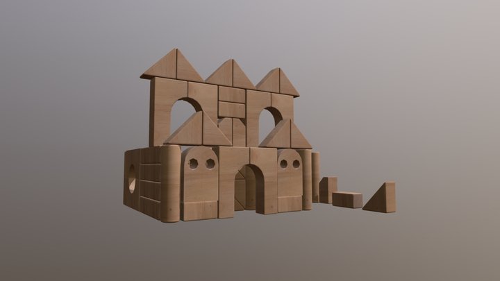 Advanced Unit Block Castle 3D Model