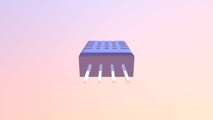 DHT11 Humidity and Temperature Sensor 3D Model